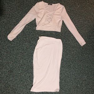 2 piece body con dress